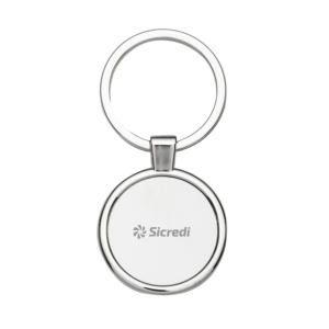 Chaveiro em metal Redondo Sicredi RBX 01655
